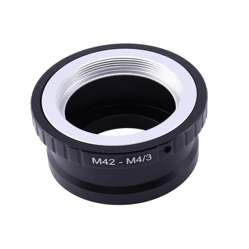 노 브랜드 Panasonic용 O-Lympus 펜용 마이크로 타입 4/3 M4/3 MFT 마운트에 대한 카메라 렌즈 어댑터 링 M42, 하나, 검정