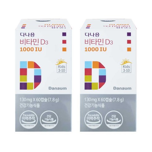 다나음 비타민D3 1000IU 60캡슐, 2개