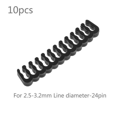 10pcs PP 케이블 빗 클램프 클립 주최자 드레서 2.5-3.2mm PC 전원 케이블, 주황색