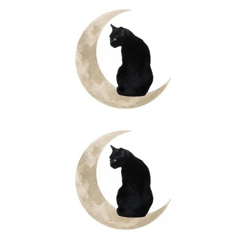 달 선물 창에 2pcs 철 고양이 소박한 장식 30cm + 35cm 매달려, 여러 가지 빛깔의