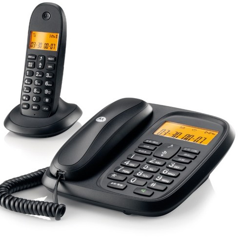 – 흰색 빈티지 SC250A 모토로라 사무용 전화기 4대, 유무선 사용 가능