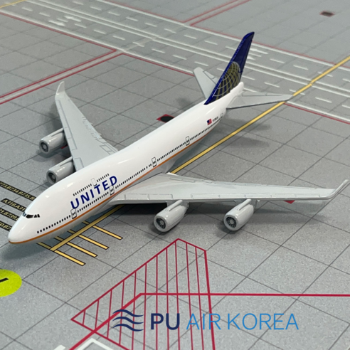 비행기모형 비행기 다이캐스트 1:400 대한항공 아시아나항공 외 항공기 모형 30종, 모형 유나이티드 B747, 1개