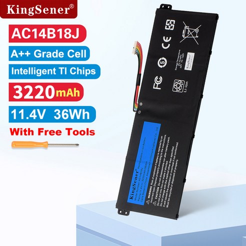 KingSener AC14B18J 노트북 배터리 Acer Aspire E3-111 MS2394 ES1-531 EX2519 N15Q3 N15W4 11.4V, 01 CHINA, 한개옵션0