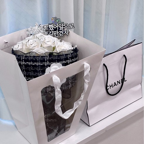 핸드메이드 프리미엄 트위드 비누꽃 꽃다발