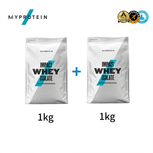 마이프로틴 아이솔레이트 1kg+1kg 단백질 보충제 8가지 맛, 초콜릿스므스 화이트초콜릿, 솔티드카라멜, 2개, 1kg