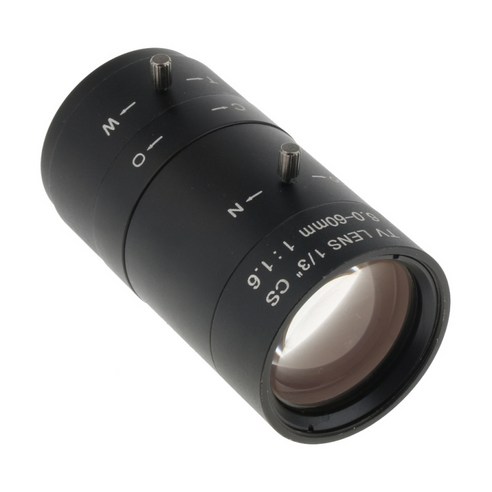 Varifocal 4-12mm F1.4 1/2 "CCTV 보안 카메라 용 수동 조리개 줌 CS 렌즈, 설명, 블랙, 설명