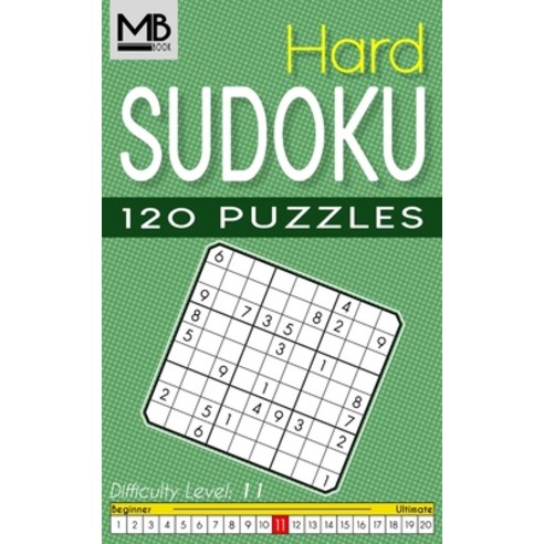 (영문도서) Hard Sudoku puzzles Level 11: Sudoku puzzles for Adults 120 Puzzles with Solutions Paperback, Independently Published, English, 9798481110332