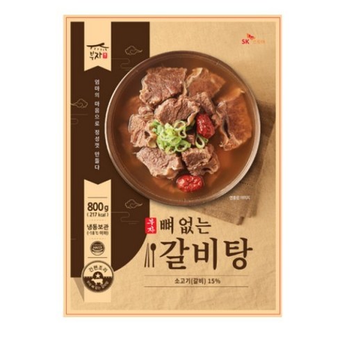 [홈쇼핑] [당일출고] 강부자 부자 뼈없는 갈비탕, 800g, 4개