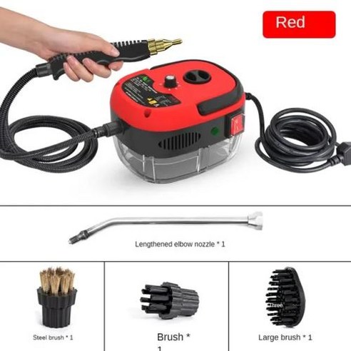 스팀 청소기 고압 휴대용 고온 가정 주방 욕실 자동차 2500W, 3) 빨간 EU 스팀 청소기 고압 휴대용 고온 가정 주방 욕실 자동차 2500W, 3) 빨간 EU