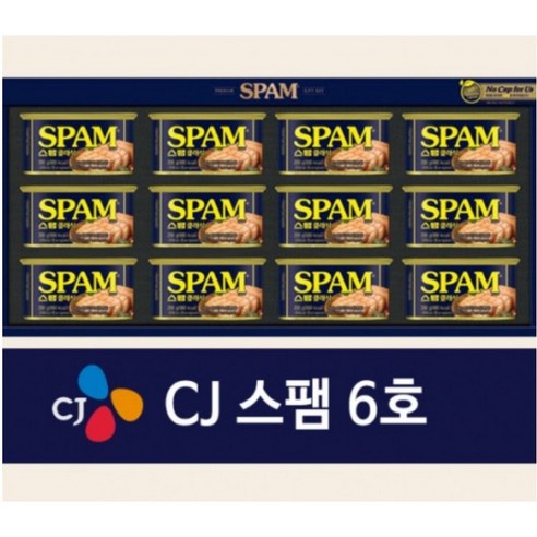 CJ Premium스팸 스팸6호 선물세트 햄 명절 설 추석 선물 세트(무배), 스팸클래식200g12개 (쇼핑백포함)