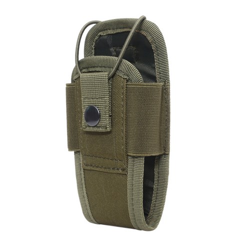 Molle 라디오 워키토키 홀더 가방 매거진 파우치 홀스터 케이스, 녹색, 6.5x5x15cm, 옥스포드 패브릭