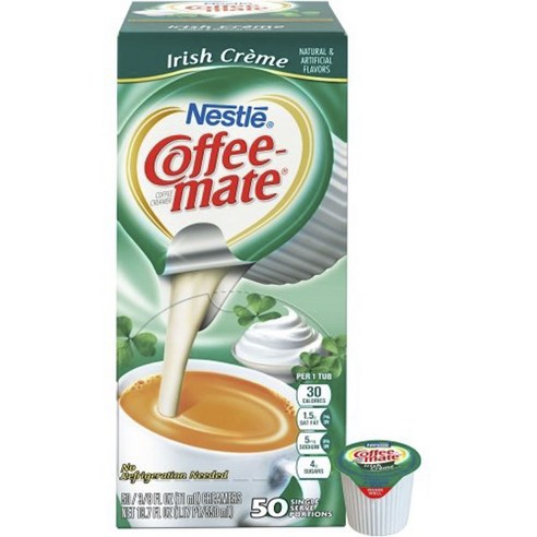 커피메이트 커피 크리머, 아이리쉬 크림, 50개입, 11ml, 50개입
