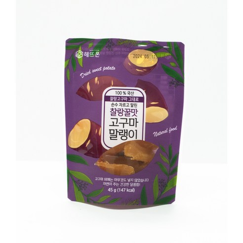 [해뜨온] 찰랑꿀맛 고구마말랭이, 6개, 45g