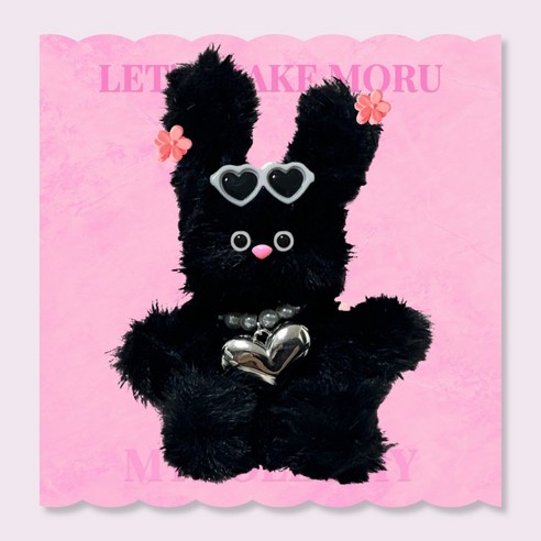 양모펠트 추천 상품쪼이소 하찮이 DIY 키링 만들기 키트 모루인형, 블랙, 1개 제품 사진