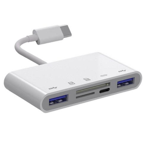 Usb 허브 3.0 5 포트 울트라 슬림 usb 3.0 허브 휴대용 어댑터 pc 노트북 데스크탑 용 고속 확장 멀티 usb 허브 분배기, 하얀, {"사이즈":"13.7x16.7cm"}, {"수건소재":"ABS"}
