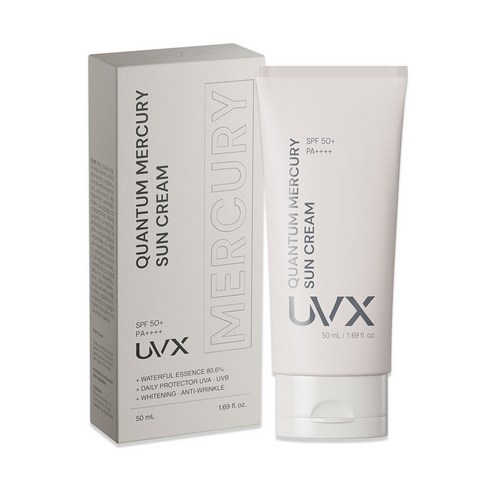UVX 유브이엑스 퀀텀 머큐리 데일리 선크림 50ml, 4개
