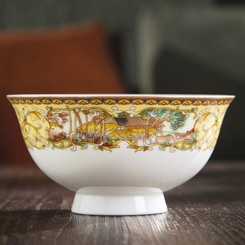 4.5 인치 Jingdezhen 뼈 중국 세라믹 그릇 드래곤 패턴 식기 빈티지 중국 국수 디저트 식기 주방 악세사리, R