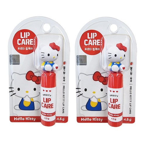 아텍스 헬로키티 립케어, 2개, 4.5g, 딸기향
