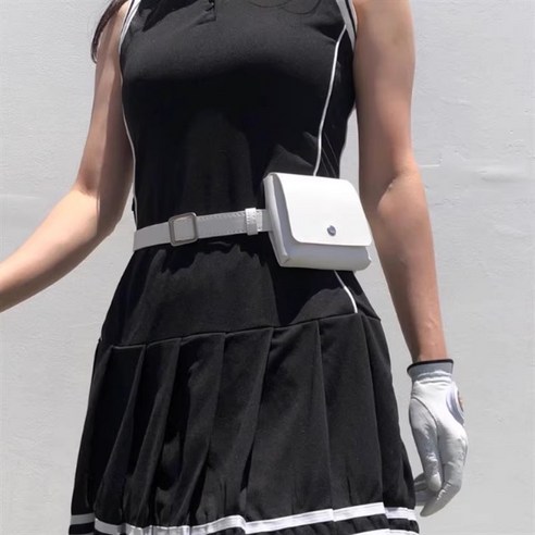 리넨코 분리가능한 골프 힙섹 벨트 파우치 가방, 화이트, 1개