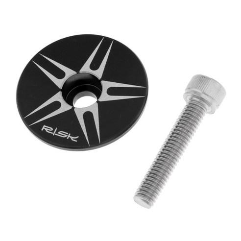 1-1/8인치(28.6mm) 스티어러 튜브용 도로 산악 자전거 헤드셋 스템 상단 캡, 블랙 스타 2, 28.6mm, 알루미늄 합금