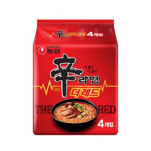 글로벌푸드시스템 [농심]신라면 더레드 봉지면 4개입 (125g x 4개), 4개