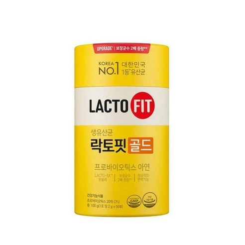 종근당건강 락토핏 골드 50포 생유산균 온가족 프로바이오틱스, 2g, 50개