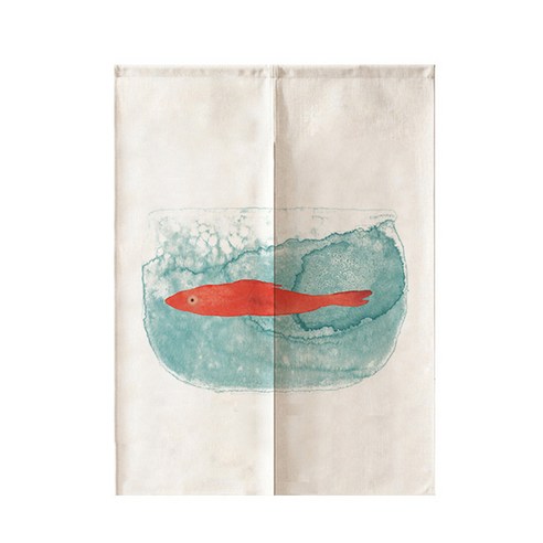 DFMEI.문발.Curtain --캐릭터 삼베 문발방명숙반발침실위생간격단발문발, DFMEI.금붕어, wine_165183663096aaaa_00021{65