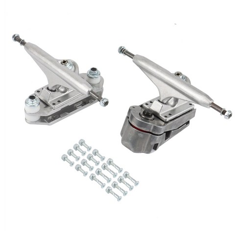 Etase YOW S5 서핑 스케이트 보드 트럭 어댑터 Waterbridge 후방 Strong Spring Surf Skate Trucks 6.25 인치 트럭 실버, 은
