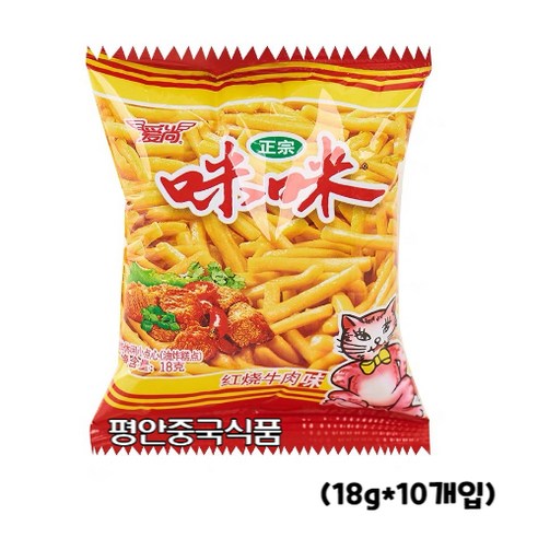 <평안중국식품> 미미 새우맛 튀김 과자 18g*10개, 18g, 10개 - 새우/오징어 과자 | 쿠팡