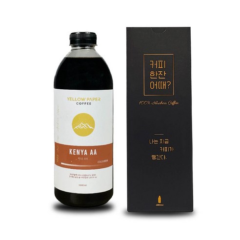 옐로우페이퍼커피 고급 단상자 프리미엄 더치커피 원액 케냐 답례품, 1개, 1개입, 1000ml