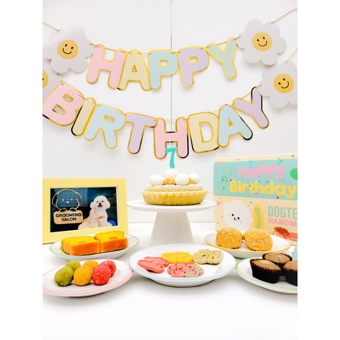 강아지의 생일을 위한 꿈의 생일 파티 키트
