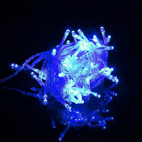 [ZL] 10M 50M 100M Led 스트링 방수 화환 크리스마스 트리 패어리 라이트 체인 홈 홀리데이 야외 가든 웨딩 파티 장식, 100M 800LED_Blue