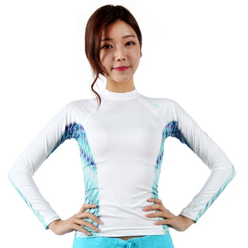 RIPCURL W WLU4GW MIRAGE L/S - WHT [미국판] (립컬 래쉬가드 워터파크 비치웨어 자외선차단)