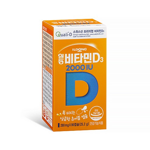 [정품] 일동제약 비타민D3 2000IU 280mg x 90캡슐 일동제약비타민, 90정, 1개