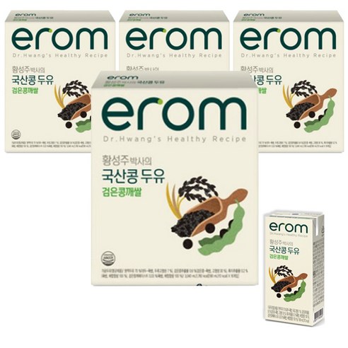 이롬 황성주박사의 국산콩두유 검은콩깨쌀, 190ml, 64개