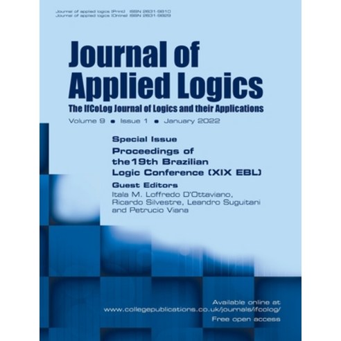 (영문도서) Journal of Applied Logics. The IfCoLog Journal of Logics and their Applications Volume 9 Is... Paperback, College Publications, English, 9781848903890