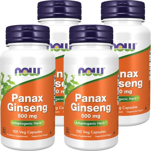나우푸드 파낙스 진생 500mg 캡슐 글루텐 프리, 100정, 4개