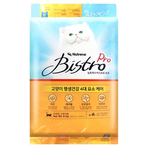 뉴트리나 비스트로 애묘사료 6kg (300g x 20개) 고양이사료 전연령, 뉴트리나 비스트로  6kg(300g x 20개), 300g, 20개