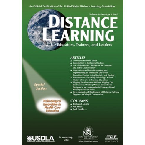 (영문도서) Distance Learning - Volume 14 Issue 1 2017 Paperback, Information Age Publishing, English, 9781641130004