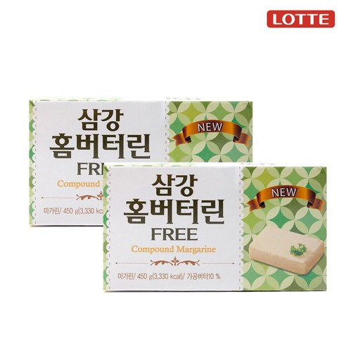 푸드라인_ 롯데 삼강 홈버터린 프리, 2개, 450g