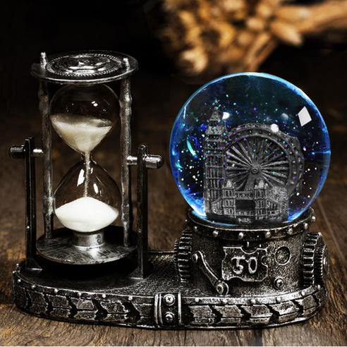 고급스러운 디자인과 품질로 유명한 엔틱한 모래시계 오르골 장식품