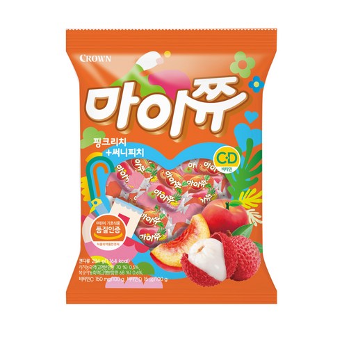 마이쮸필로우(대용량) 핑크리치+써니피치 284g, 284g, 6개
