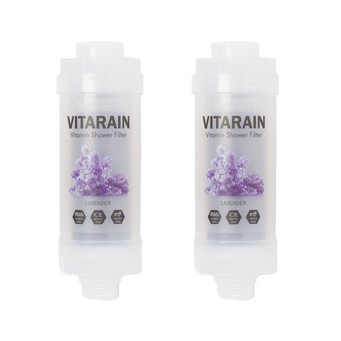 비타레인 잔류염소제거 비타민 샤워필터 라벤더 2개