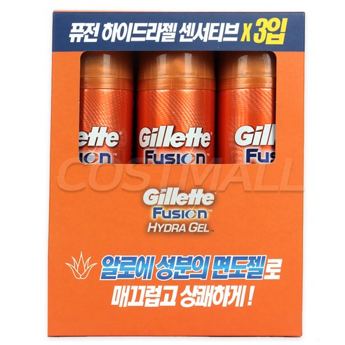 질레트 퓨전 하이드라젤 센서티브 스킨 쉐이빙젤, 300g, 5개