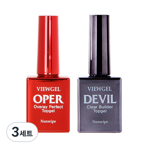VIEWGEL 오빠 탑젤 10ml + 데빌 탑젤 10ml 세트, 오빠탑젤,데빌 탑젤, 1세트