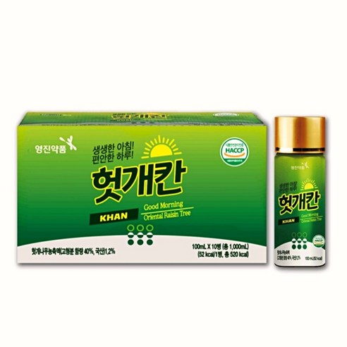 영진약품 헛개칸 100ml 10개  간건강 회식