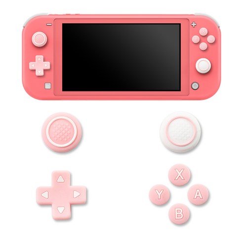 닌텐도 스위치 라이트 라인 스틱 버튼 커버 아키토모, 핑크(스위치 라이트 전용), 1개