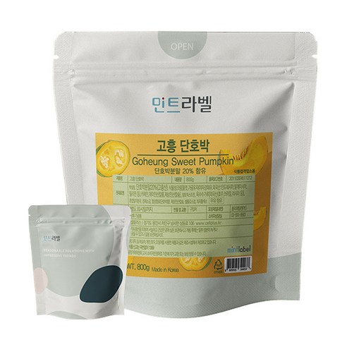 민트라벨 고흥단호박 파우더 800g, 1개