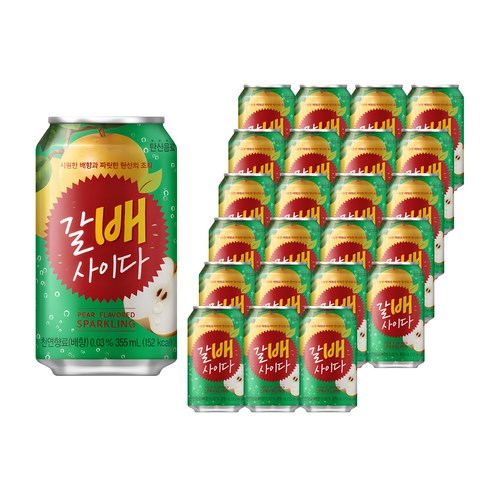 해태htb 갈배 사이다, 24개, 355ml
