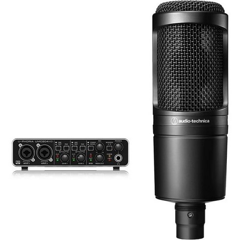 Behringer U-PHORIA UMC204HD 오디오파일 2x4 24비트/192kHz USB 오디오/MIDI 인터페이스(Midas 마이크 프리앰프 포함), UMC204HD + Microphone